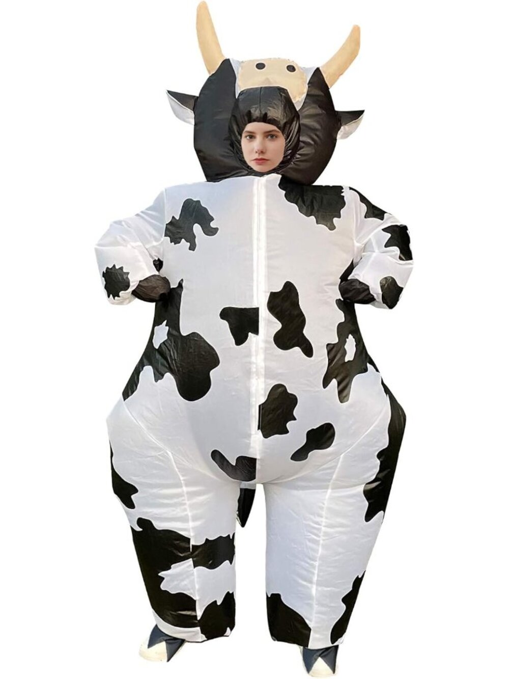 Inflatable Cow Costume Blow up Costume for Cosplay Party Festival Halloween Para